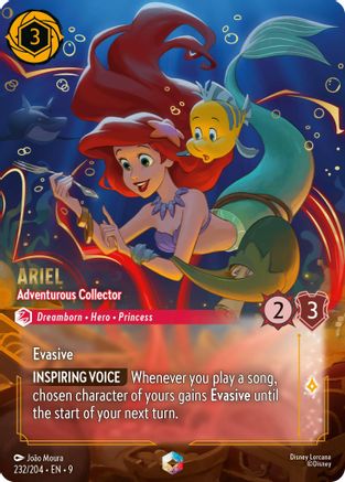 Ariel - Adventurous Collector (Enchanted) (232/204) [Fabled] Holofoil Lorcana Single Disney