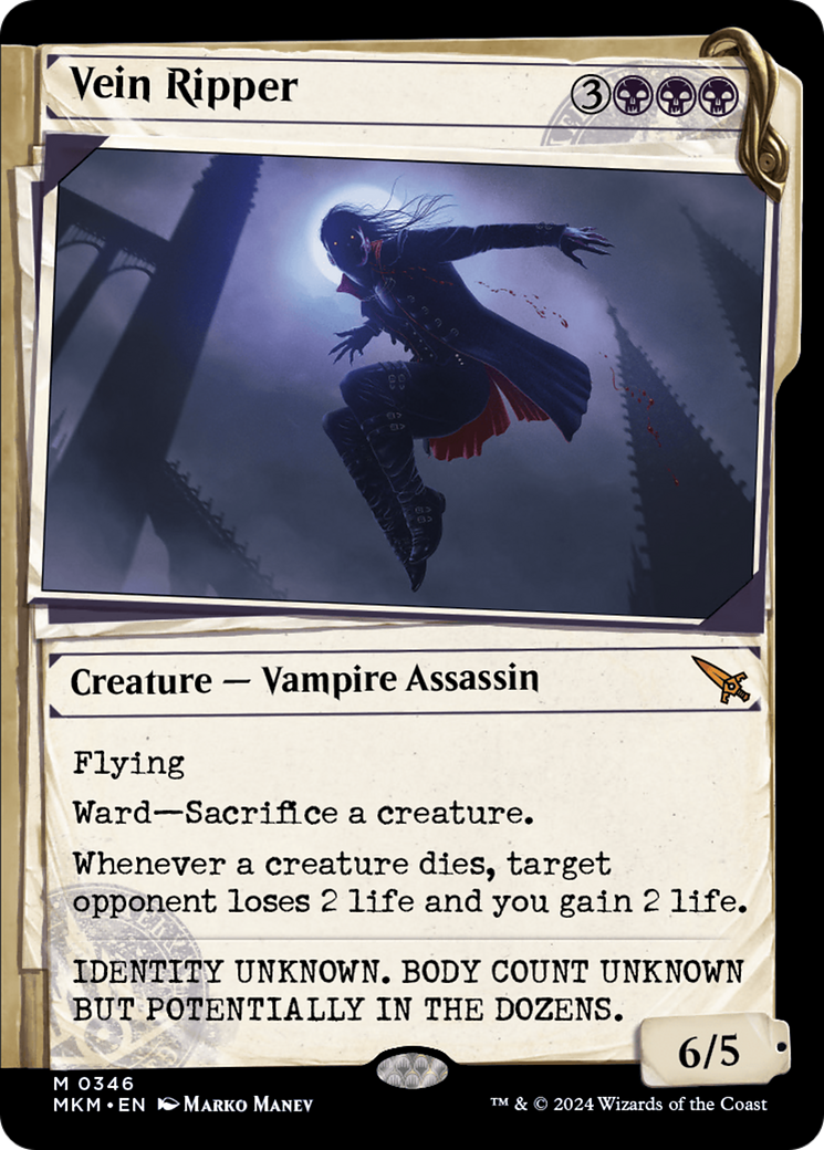 Vein Ripper (MKM-346) [Murders at Karlov Manor] (Showcase) Foil MTG Single Murders at Karlov Manor