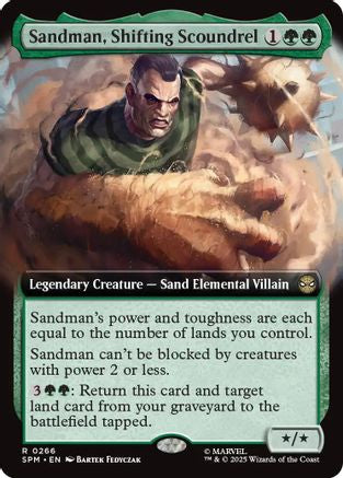 Sandman, Shifting Scoundrel (Extended Art) (SPM-266) [Marvel's Spider-Man] MTG Single Wizards of the Coast
