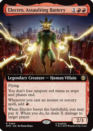 Electro, Assaulting Battery (SPM-260) [Marvel's Spider-Man] Foil MTG Single Wizards of the Coast
