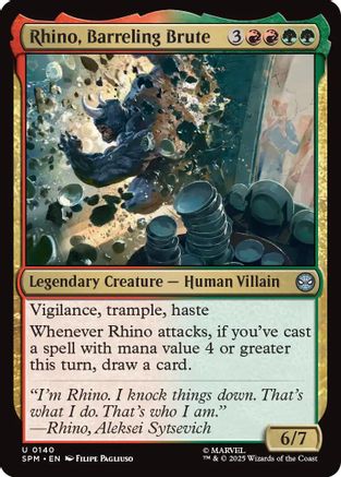 Rhino, Barreling Brute (SPM-140) [Marvel's Spider-Man] Foil MTG Single Wizards of the Coast