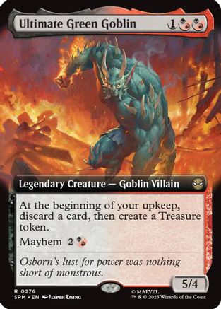 Ultimate Green Goblin (Extended Art) (SPM-276) [Marvel's Spider-Man] Foil MTG Single Wizards of the Coast