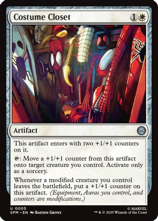 Costume Closet (SPM-005) [Marvel's Spider-Man] Foil MTG Single Wizards of the Coast