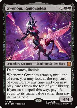 Gwenom, Remorseless (SPM-056) [Marvel's Spider-Man] Foil MTG Single Wizards of the Coast