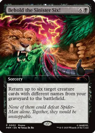 Behold the Sinister Six! (UMP-002) [Misc] Unique and Miscellaneous Promos Foil MTG Single Wizards of the Coast