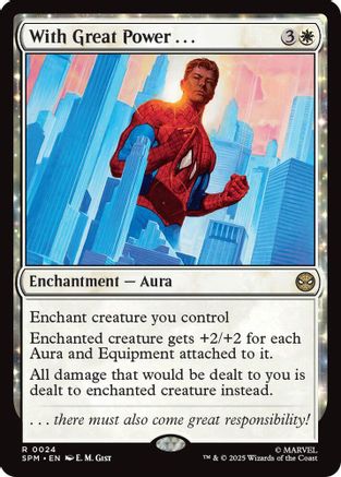 With Great Power... (SPM-024) [Marvel's Spider-Man] Foil MTG Single Wizards of the Coast