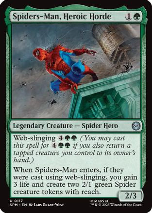 Spiders-Man, Heroic Horde (SPM-117) [Marvel's Spider-Man] Foil MTG Single Wizards of the Coast