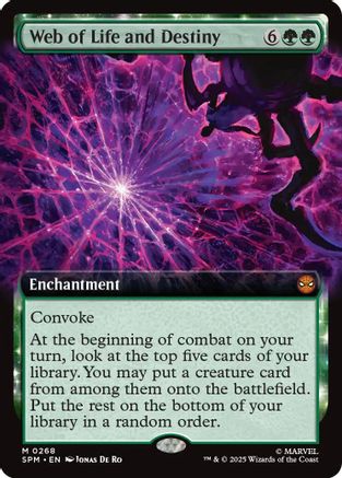 Web of Life and Destiny (Extended Art) (SPM-268) [Marvel's Spider-Man] Foil MTG Single Wizards of the Coast