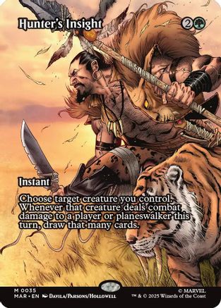 Hunter's Insight (Borderless) (MAR-035) [Marvel Eternal-Legal] Foil MTG Single Wizards of the Coast