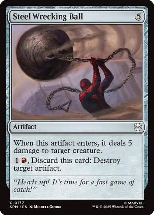 Steel Wrecking Ball (SPM-177) [Marvel's Spider-Man] Foil MTG Single Wizards of the Coast