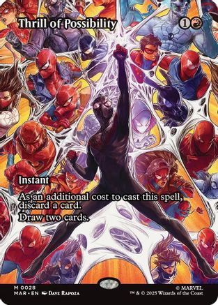 Thrill of Possibility (Borderless) (MAR-028) [Marvel Eternal-Legal] MTG Single Wizards of the Coast