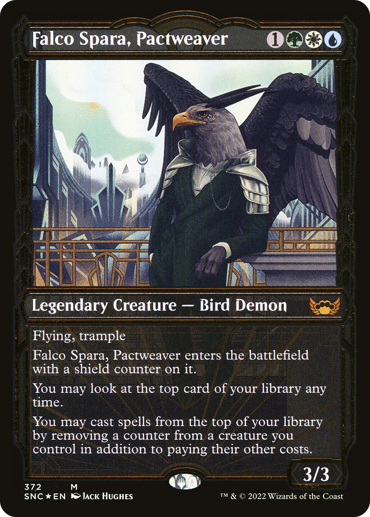 Falco Spara, Pactweaver (Gilded Foil) (SNC-372) [Streets of New Capenna] (Showcase) Foil MTG Single Wizards of the Coast