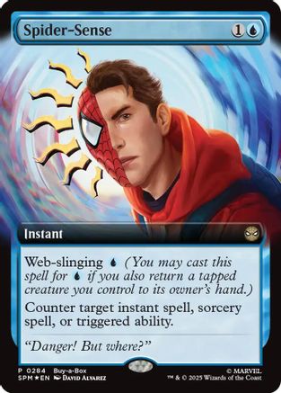 Spider-Sense (Extended Art) (BABP-284) [Buy-A-Box Promos] Foil MTG Single Wizards of the Coast