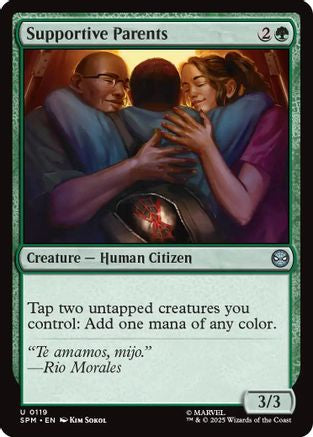 Supportive Parents (SPM-119) [Marvel's Spider-Man] Foil MTG Single Wizards of the Coast