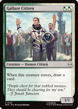 Gallant Citizen (SPM-129) [Marvel's Spider-Man] Foil MTG Single Wizards of the Coast