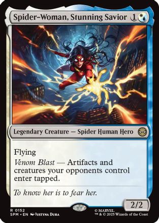 Spider-Woman, Stunning Savior (SPM-152) [Marvel's Spider-Man] Foil MTG Single Wizards of the Coast