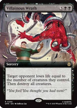 Villainous Wrath (Extended Art) (SPM-259) [Marvel's Spider-Man] Foil MTG Single Wizards of the Coast