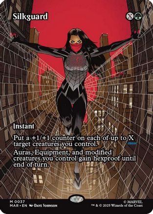 Silkguard (Borderless) (MAR-037) [Marvel Eternal-Legal] MTG Single Wizards of the Coast
