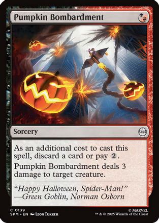 Pumpkin Bombardment (SPM-139) [Marvel's Spider-Man] MTG Single Wizards of the Coast