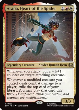 Arana, Heart of the Spider (SPM-123) [Marvel's Spider-Man] Foil MTG Single Wizards of the Coast