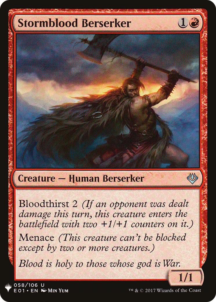 Stormblood Berserker (LIST-E01-58) [Mystery Booster] The List MTG Single Wizards of the Coast