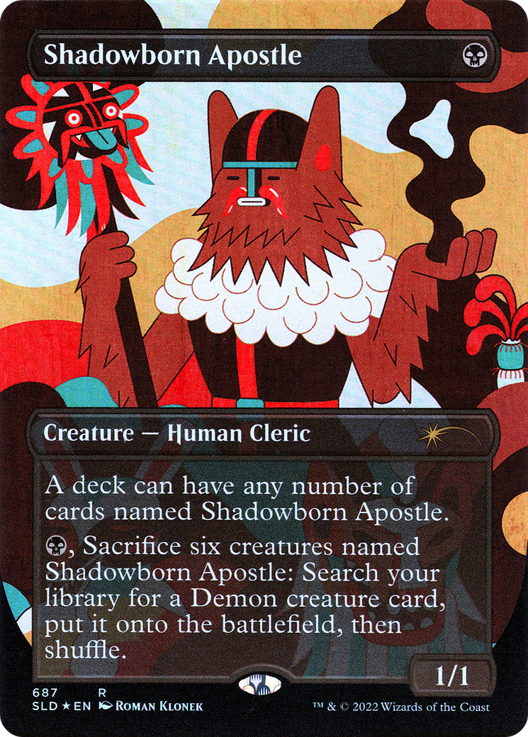 Shadowborn Apostle (SLD-687) [Secret Lair] Drop (Borderless) Foil MTG Single Wizards of the Coast
