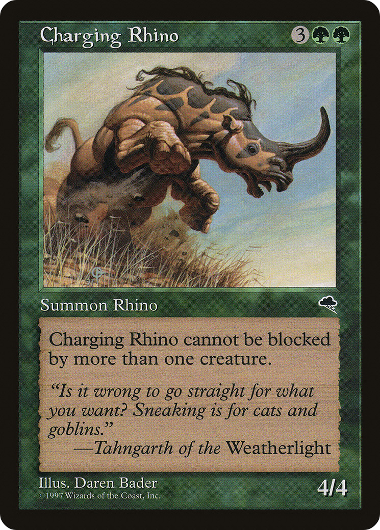 Charging Rhino (TMP-218) [Tempest] MTG Single Wizards of the Coast