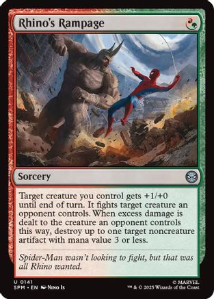 Rhino's Rampage (SPM-141) [Marvel's Spider-Man] Foil MTG Single Wizards of the Coast