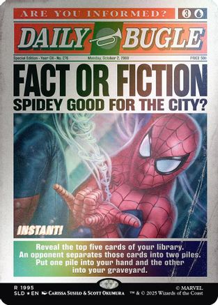 Fact or Fiction (1995) (Rainbow Foil) (SLD-1995) [Secret Lair] Drop Series Foil MTG Single Wizards of the Coast