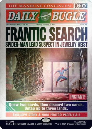 Frantic Search (1996) (Rainbow Foil) (SLD-1996) [Secret Lair] Drop Series Foil MTG Single Wizards of the Coast