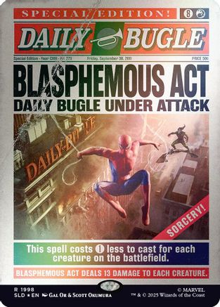 Blasphemous Act (1998) (Rainbow Foil) (SLD-1998) [Secret Lair] Drop Series Foil MTG Single Wizards of the Coast
