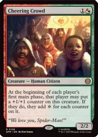 Cheering Crowd (SPM-126) [Marvel's Spider-Man] MTG Single Wizards of the Coast