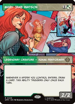 Mary Jane Watson (Borderless) (SPM-229) [Marvel's Spider-Man] Foil MTG Single Wizards of the Coast