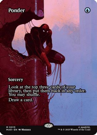 Ponder (Borderless) (MAR-013) [Marvel Eternal-Legal] MTG Single Wizards of the Coast