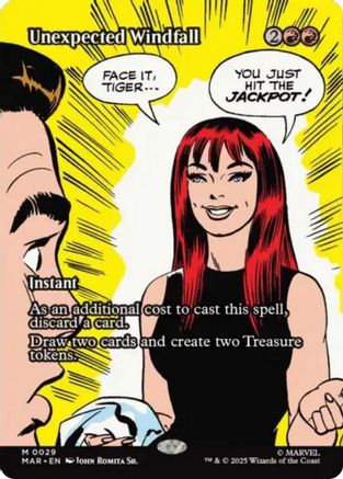 Unexpected Windfall (Borderless) (MAR-029) [Marvel Eternal-Legal] MTG Single Wizards of the Coast