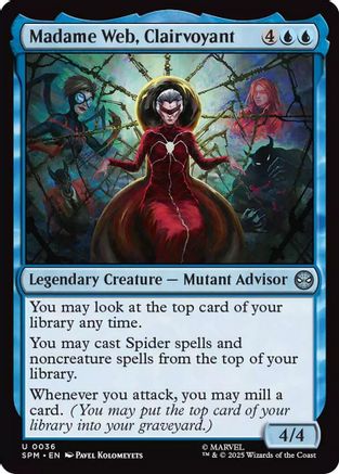 Madame Web, Clairvoyant (SPM-036) [Marvel's Spider-Man] Foil MTG Single Wizards of the Coast