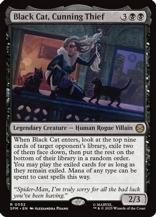 Black Cat, Cunning Thief (SPM-052) [Marvel's Spider-Man] MTG Single Wizards of the Coast
