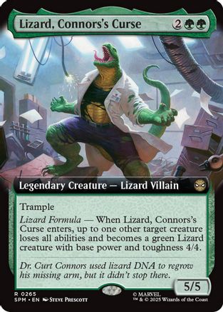 Lizard, Connors's Curse (Extended Art) (SPM-265) [Marvel's Spider-Man] MTG Single Wizards of the Coast