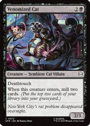 Venomized Cat (SPM-072) [Marvel's Spider-Man] MTG Single Wizards of the Coast