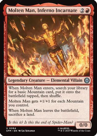 Molten Man, Inferno Incarnate (SPM-084) [Marvel's Spider-Man] Foil MTG Single Wizards of the Coast