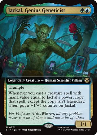 Jackal, Genius Geneticist (Extended Art) (SPM-272) [Marvel's Spider-Man] MTG Single Wizards of the Coast