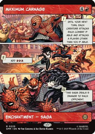 Maximum Carnage (Borderless) (SPM-225) [Marvel's Spider-Man] MTG Single Wizards of the Coast
