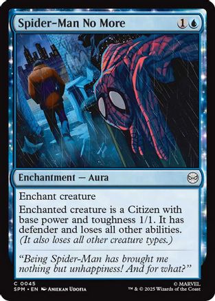 Spider-Man No More (SPM-045) [Marvel's Spider-Man] Foil MTG Single Wizards of the Coast