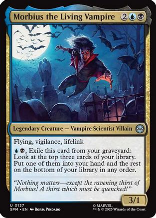 Morbius the Living Vampire (SPM-137) [Marvel's Spider-Man] Foil MTG Single Wizards of the Coast