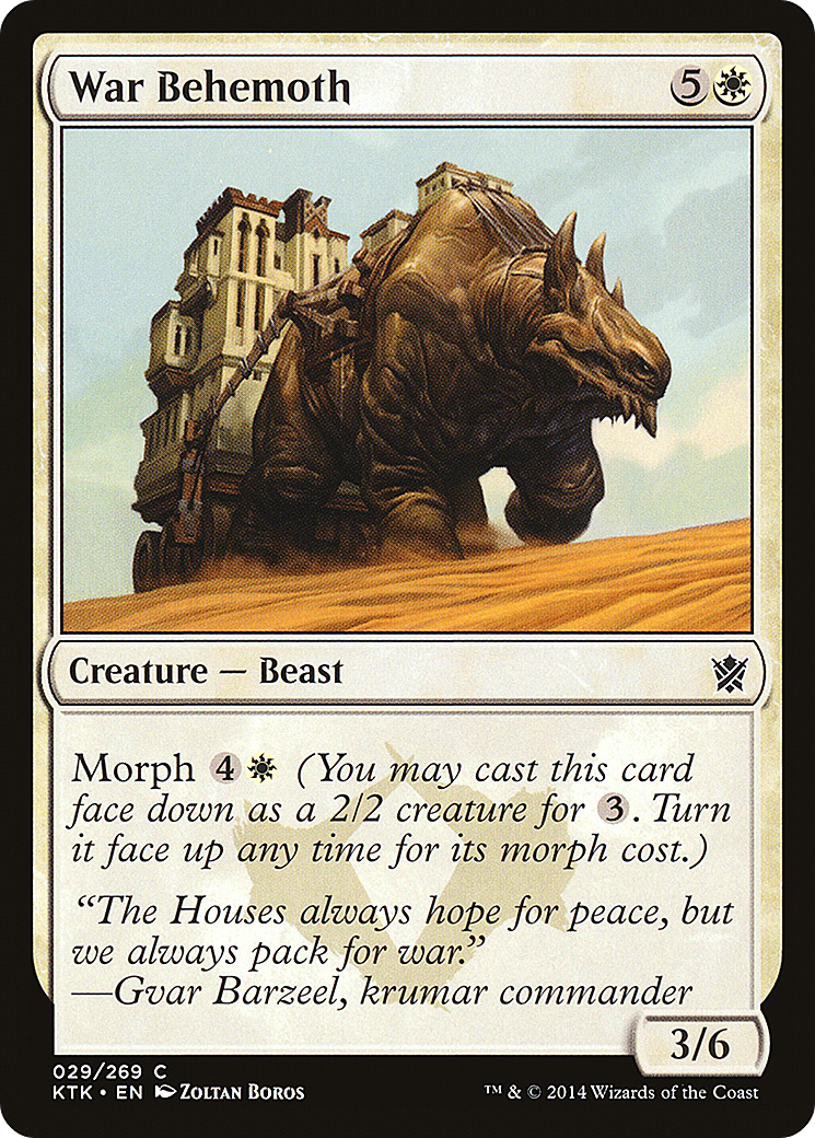War Behemoth (KTK-029) [Khans of Tarkir] Foil MTG Single Wizards of the Coast