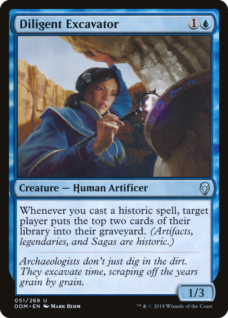 Diligent Excavator (DOM-051) [Dominaria] Foil MTG Single Wizards of the Coast