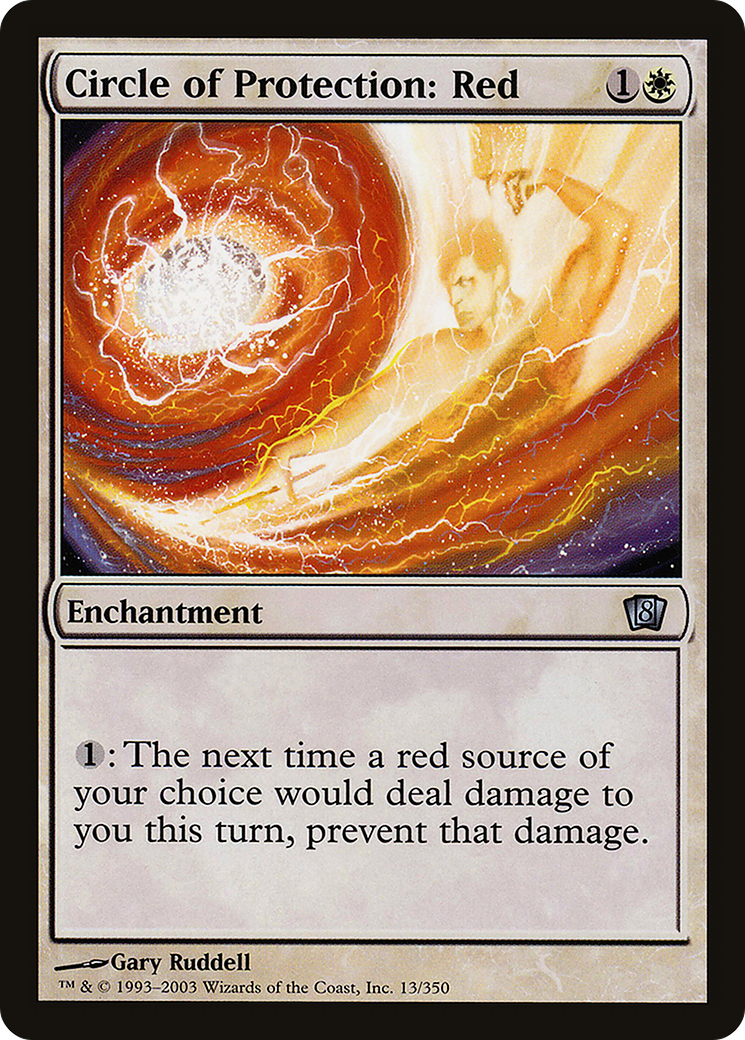 Circle of Protection: Red (8ED-013) [8th Edition] MTG Single Wizards of the Coast