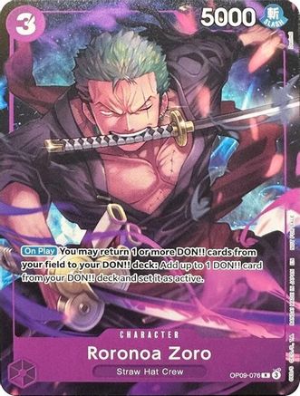 Roronoa Zoro (Welcome Pack Vol. 2) (OP09-076) [One Piece Promotion Cards] One Piece Single Bandai