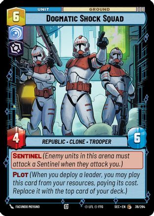 Dogmatic Shock Squad (36/264) [Secrets of Power] Star Wars: Unlimited Single Disney