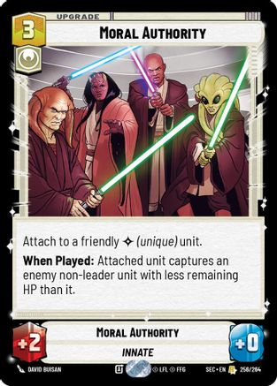 Moral Authority (256/264) [Secrets of Power] Star Wars: Unlimited Single Disney